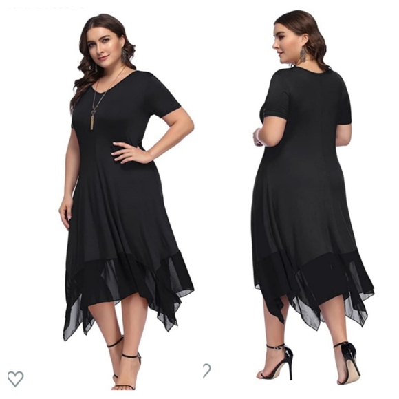 Hannah Nikole Dresses & Skirts - Black Swing Dress | Plus 2X | NWOT